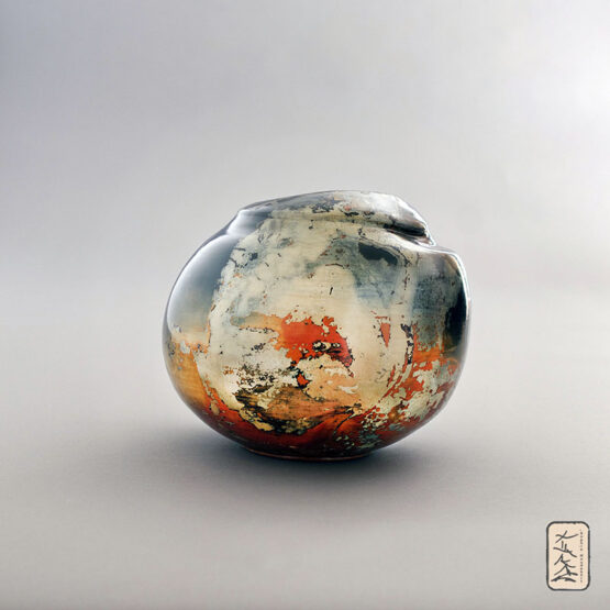 Vase Poisson Globe terre sigillée en porcelaine