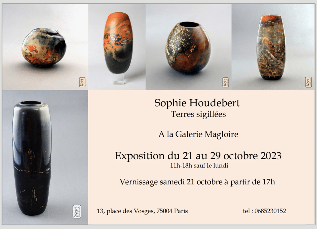 Terres sigillées de Sophie Houdebert à la Galerie Philippe Magloire Place des Vosges