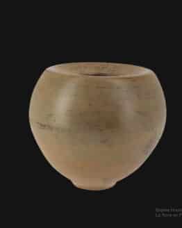 "Sphère Cratère" Terre sigillée. Vase tourné, poli, enfumé en gazette dans le four.